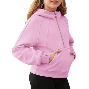 Doshoop Girls Fleece Cropped Hoodie Warm Stylish Comfort