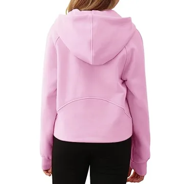 Doshoop Girls Fleece Cropped Hoodie Warm Stylish Comfort