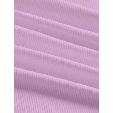 SOLY HUX Women's Lace Trim Ruched Bandeau Crop Tube Tops Bowknot Front Strapless Summer Tops Pure Lilac Purple XS