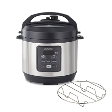 Proctor-Silex Simplicity 4-in-1 Electric Pressure Cooker, 3 Quart Multi-Function With Slow Cook, Ste...
