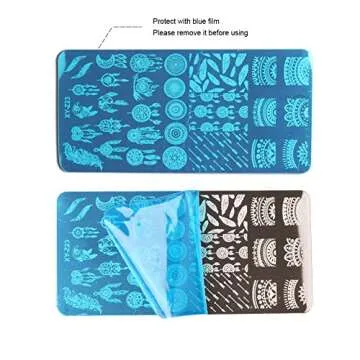 WOKOTO Nail Art Stamping Plates Set – 5 Unique Designs