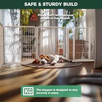 FXW Homeplus Indoor Dog Playpen - Stress-Free and Safe Play, 32 Inch 6 Panels for Puppy and Small Dogs, White│Patented