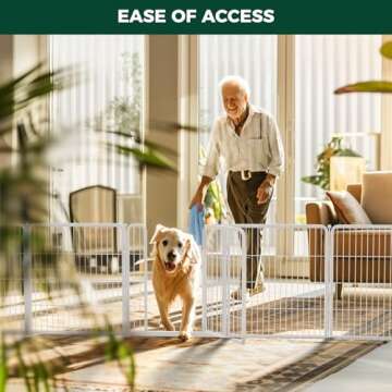 FXW Homeplus Indoor Dog Playpen - Stress-Free and Safe Play, 32 Inch 6 Panels for Puppy and Small Dogs, White│Patented