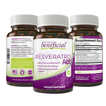 PURELY Beneficial RESVERATROL1450 - 1450mg Potent Antioxidants for Anti-Aging & Heart Health