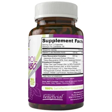 1450mg Resveratrol Supplement for Anti-Aging & Heart Health