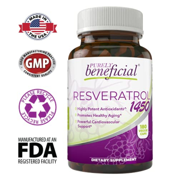 1450mg Resveratrol Supplement for Anti-Aging & Heart Health