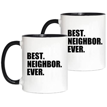 Best Neighbor Ever Mug Set - Housewarming Gift for Friends & Co-Workers
