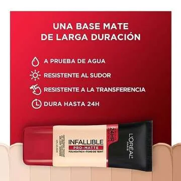 L'Oreal Paris Makeup Infallible Pro-Matte Liquid Longwear Foundation, 105 Natural Beige, 1 fl; oz.