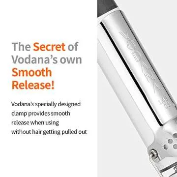 VODANA Professional GlamWave Ceramic Curling Iron White 1.6inch(40mm) + Heat Resistant Pad/Mat Pouch 240 Pink