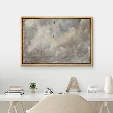 MUDECOR Framed Canvas Art - Storm Cloud & Birds