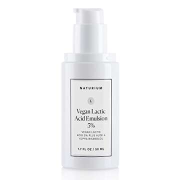 Naturium Vegan Lactic Acid Emulsion 5% Plus Aloe & Alpha Bisabolol, Aging Skin Treatment, 1.7 oz