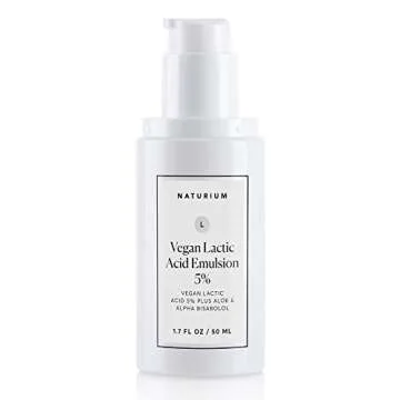 Naturium Vegan Lactic Acid Emulsion 5% Plus Aloe & Alpha Bisabolol, Aging Skin Treatment, 1.7 oz