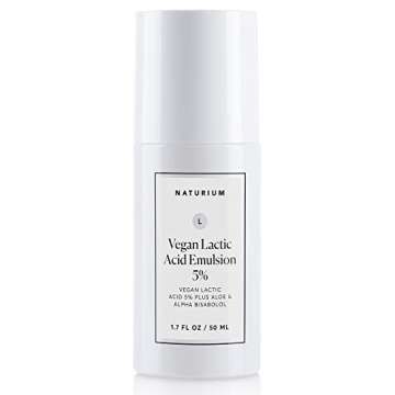 Naturium Vegan Lactic Acid Emulsion 5% Plus Aloe & Alpha Bisabolol, Aging Skin Treatment, 1.7 oz