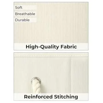 StorageWorks Storage Baskets for Organizing Shelves , Foldable Fabric Storage Bins with Handles, Beige, White & Ivory, 3-Pack, 11 ½" L x 8 ¾" W x 6 ½" H