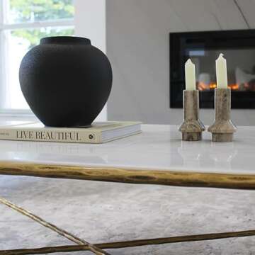 Elegant Cottage Handmade Vintage Terracotta Vase, Rustic Farmhouse Pottery,Decorative Flower Vase for Home Decor, Table, Coffee Table, Black Modern Minimalist Textured Vase, 7 x 8.5 x 8.5