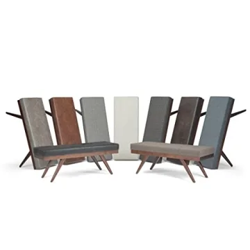 SIMPLIHOME Chanelle Wide Mid Century Ottoman Bench