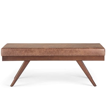 SIMPLIHOME Chanelle Wide Mid Century Ottoman Bench