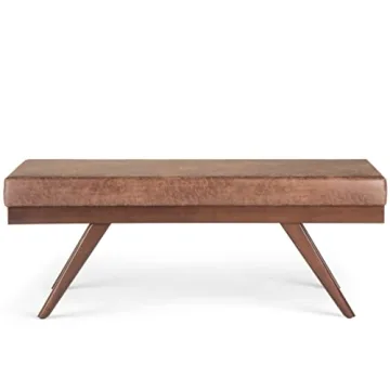 SIMPLIHOME Chanelle Wide Mid Century Ottoman Bench