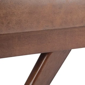 SIMPLIHOME Chanelle Wide Mid Century Ottoman Bench