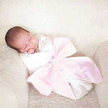 CUCUDAI New Newborn Swaddle Sash Maternity Bow Sash Baby Swaddle Photography Prop-5