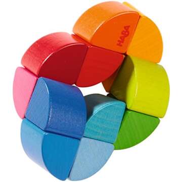 HABA Rainbow Ring Wooden Baby Fidget Toy (Made in Germany)