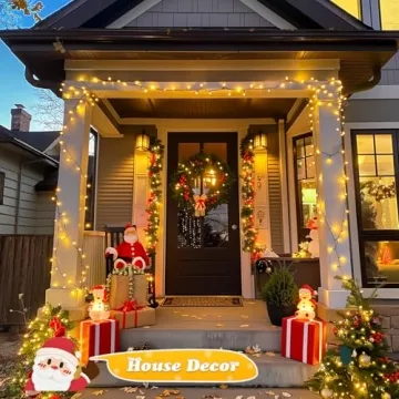 500 LED Warm White Christmas Lights Waterproof 173ft 8 Modes