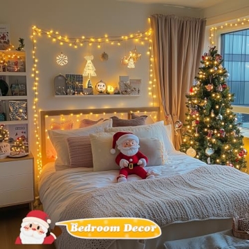 500 LED Warm White Christmas Lights Waterproof 173ft 8 Modes