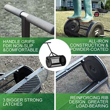 Walensee Compost Spreader - Durable Metal Mesh Spreader