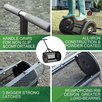 Walensee Compost Spreader - Durable Metal Mesh Spreader