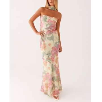 Floral Tube Maxi Dress for Women - Summer Elegance
