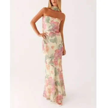 Floral Tube Maxi Dress for Women - Summer Elegance