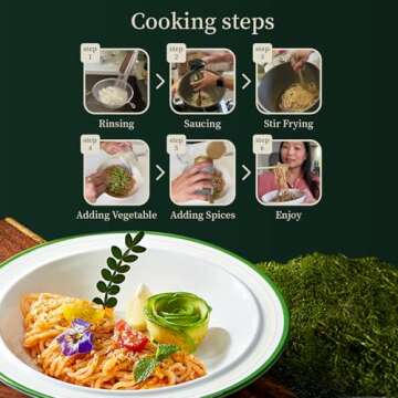 YUHO Organic Konjac Shirataki Noodles Spaghetti 8 Pack Oat Ready to Eat Noodles Vegan Gluten Free Low Carb Calorie Sugar Free Plant-Based Soy Free Paleo and Keto Friendly 53.61 Oz