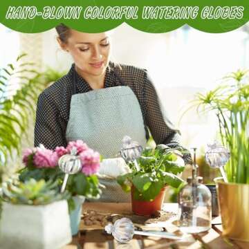 jiuhexuj Plant Watering Globes - 4Pack Hand-Blown Plant Watering Devices, Self Watering Globes Water...