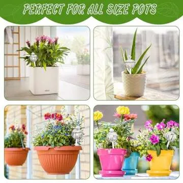 jiuhexuj Plant Watering Globes - 4Pack Hand-Blown Plant Watering Devices, Self Watering Globes Watering Globes for Indoor Plants Cactus Plant Watering Bulbs (White)