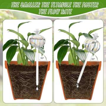 jiuhexuj Plant Watering Globes - 4Pack Hand-Blown Plant Watering Devices, Self Watering Globes Watering Globes for Indoor Plants Cactus Plant Watering Bulbs (White)