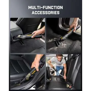 Fanttik V8 Apex Car Vacuum, 4-in-1 Portable Mini Cordless Vacuum with 19000pa Suction Power, Type-C Charge, 2 Suction Modes, Handheld Vacuum for Car, Office Desk, Keyboards (Black)