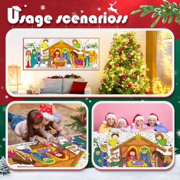 Tetor Giant Nativity Scene Coloring Poster for Christmas Fun