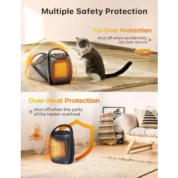 Electactic Portable Ceramic Space Heater - Safe & Efficient Heat