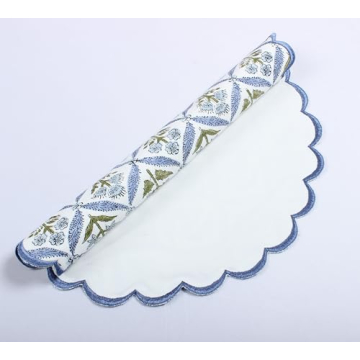 Ridhi Bo-ho Round Placemats - Stylish Cotton Set of 4