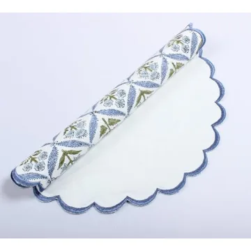 Ridhi Bo-ho Round Placemats - Stylish Cotton Set of 4