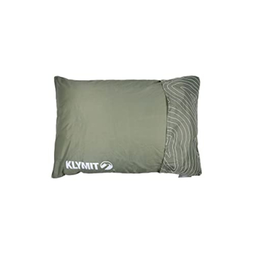 Klymit Drift Camping Pillow - Shredded Memory Foam Travel Pillow with Reversible Cover for Outdoor U...