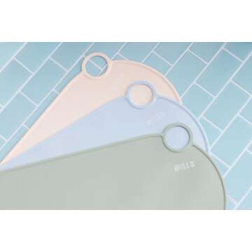 ruffles & co. Silicone Dog and Cat Bowl Mat and Water Mat Non-Slip Waterproof Washable Easy to Clean...