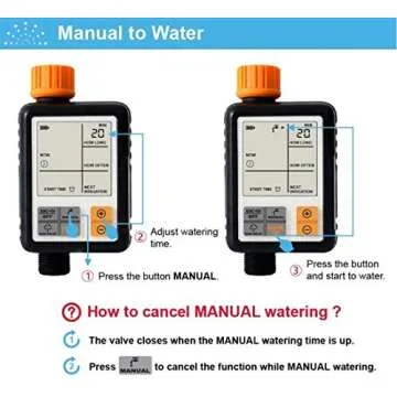 Kazeila Hose Timer, Water Timers for Hoses Programmable, Sprinkler Timer with Rain Delay / Child Lock / Auto & Manual Watering Mode/IP65 Waterproof, 3" Large Screen Irrigation Timer for Garden