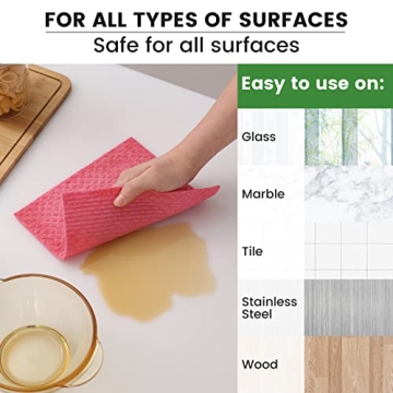 Eco-Friendly Homaxy Swedish Dishcloths 10 Pack