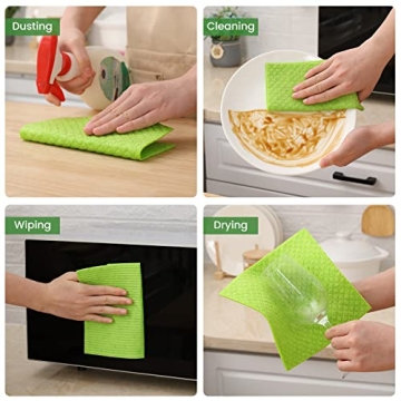 Eco-Friendly Homaxy Swedish Dishcloths 10 Pack