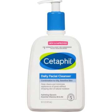 Cetaphil Daily Facial Cleanser, Normal to Oily Skin, 16 Fl Oz