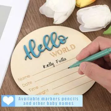 Baby Announcement Sign for Newborns - 5.9 Inch Keepsake