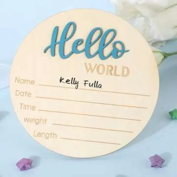 Baby Announcement Sign for Newborns - 5.9 Inch Keepsake