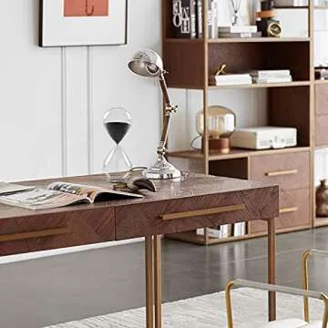 SWISSELITE Hourglass Sand Timers, Hourglass Sand Clock Inspired Glass for Home, Desk, Office Decor (8.5Inch-60Mins Pirate Black)