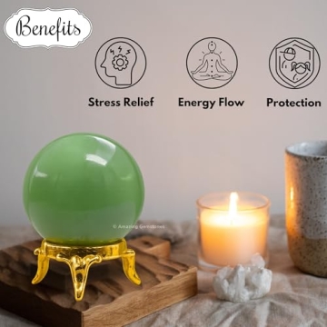 1.5 Inches Green Aventurine Crystal Ball with Stand